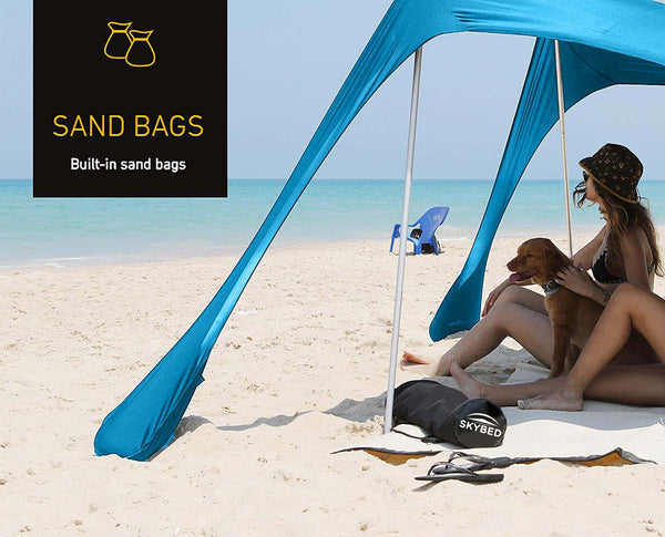 beach hub tent Hawaiian Blue SKYBED Beach Sun Shade
