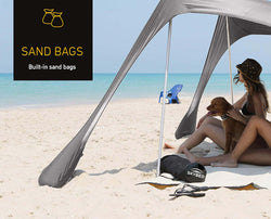 Warm Gray SKYBED Beach Sun Shade
