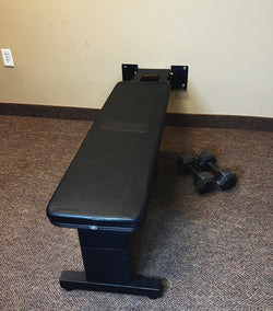 Flat Bench, Wall Mounted Heavy Duty Fold Up Bench B Stock