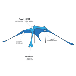 Hawaiian Blue SKYBED Beach Sun Shade