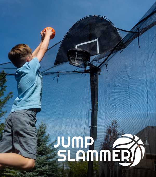 Jump slammer trampoline basketball hoop outlet