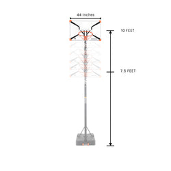 Portable Basketball Hoop - 44" Backboard